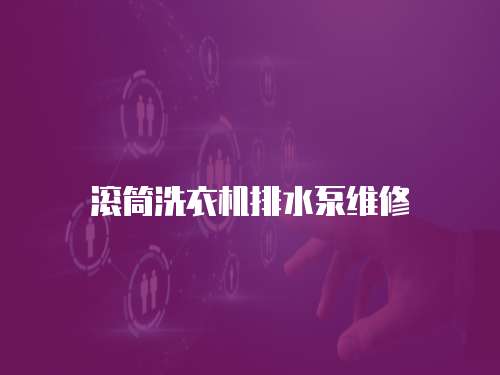 滾筒洗衣機排水泵維修