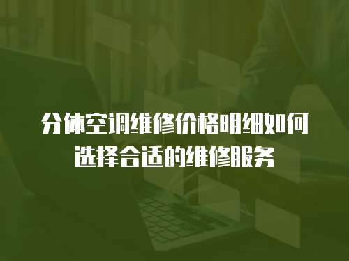 分體空調(diào)維修價格明細(xì)如何選擇合適的維修服務(wù)