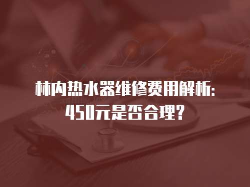 林內熱水器維修費用解析：450元是否合理？