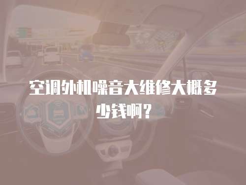 空調外機噪音大維修大概多少錢啊？