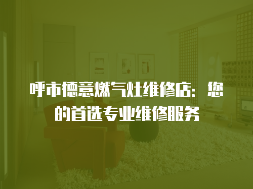 呼市德意燃?xì)庠罹S修店：您的首選專業(yè)維修服務(wù)