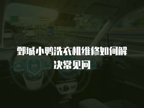  鄄城小鴨洗衣機維修如何解決常見問