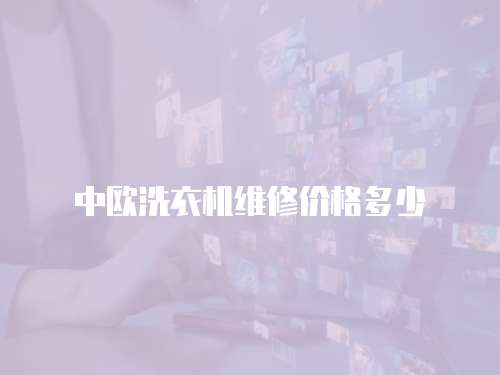 中歐洗衣機維修價格多少