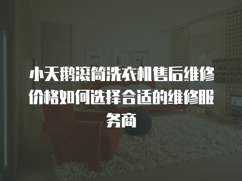小天鵝滾筒洗衣機售后維修價格如何選擇合適的維修服務商