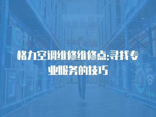 格力空調(diào)維修維修點(diǎn):尋找專業(yè)服務(wù)的技巧