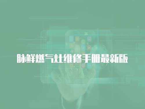 脈鮮燃氣灶維修手冊最新版