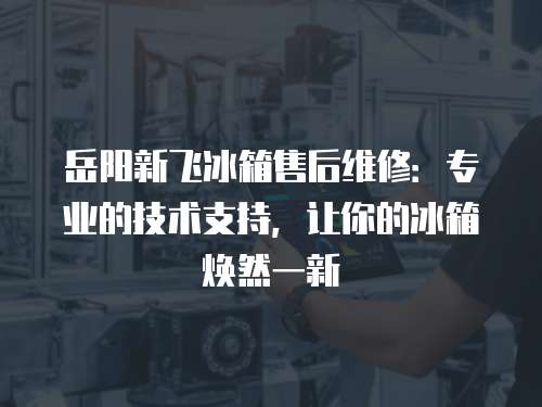 岳陽新飛冰箱售后維修：專業的技術支持，讓你的冰箱煥然一新
