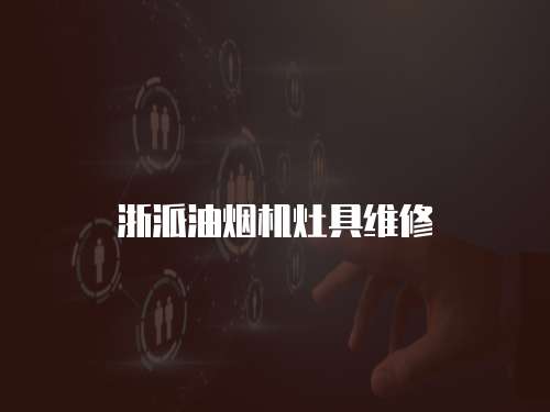 浙派油煙機灶具維修