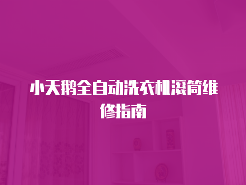 小天鵝全自動洗衣機(jī)滾筒維修指南