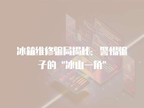 冰箱維修騙局揭秘：警惕騙子的“冰山一角”