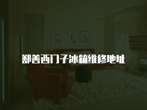 鄯善西門子冰箱維修地址