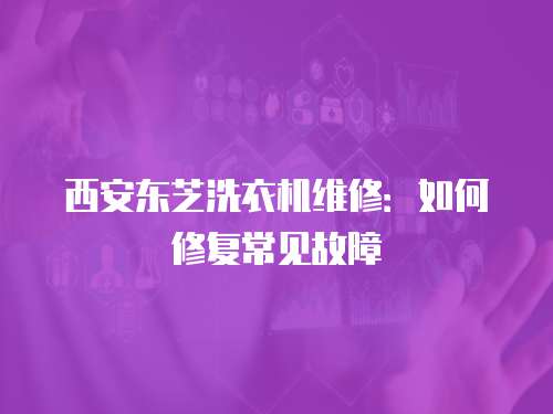 西安東芝洗衣機維修：如何修復常見故障
