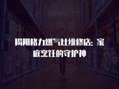 揭陽格力燃氣灶維修店: 家庭烹飪的守護神