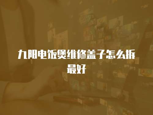九陽電飯煲維修蓋子怎么拆最好