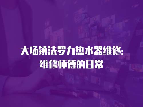 大場鎮(zhèn)法羅力熱水器維修：維修師傅的日常