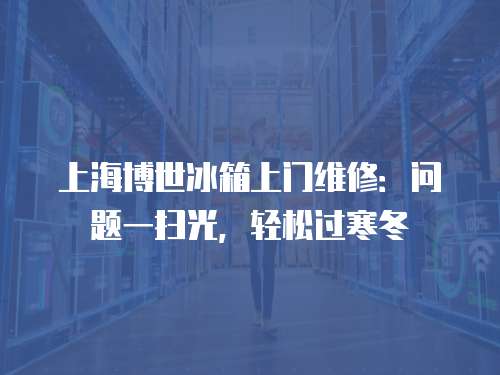 上海博世冰箱上門維修：問題一掃光，輕松過寒冬