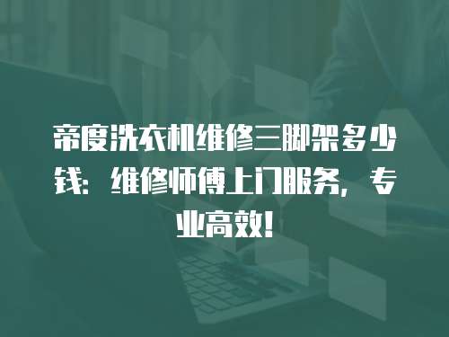 帝度洗衣機維修三腳架多少錢：維修師傅上門服務，專業高效！