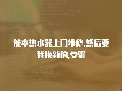 能率熱水器上門維修,然后要我換新的,受騙