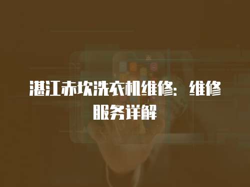 湛江赤坎洗衣機維修：維修服務詳解