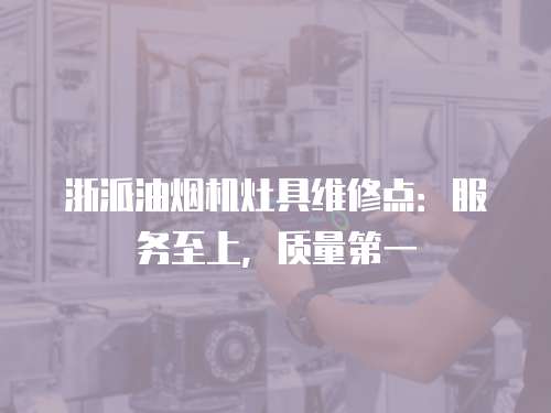 浙派油煙機灶具維修點：服務至上，質量第一
