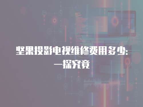 堅果投影電視維修費用多少：一探究竟
