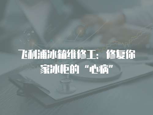 飛利浦冰箱維修工：修復你家冰柜的“心病”