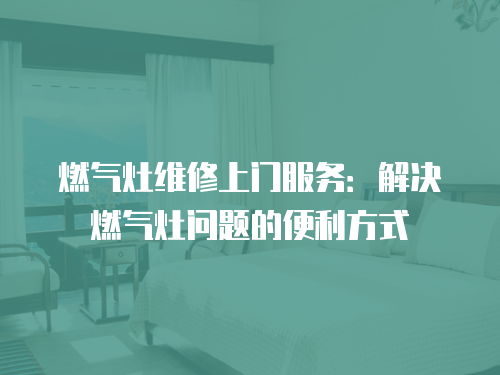 燃?xì)庠罹S修上門服務(wù)：解決燃?xì)庠顔栴}的便利方式