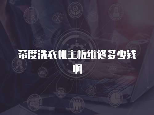 帝度洗衣機主板維修多少錢啊