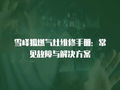 雪峰狐燃?xì)庠罹S修手冊(cè)：常見(jiàn)故障與解決方案