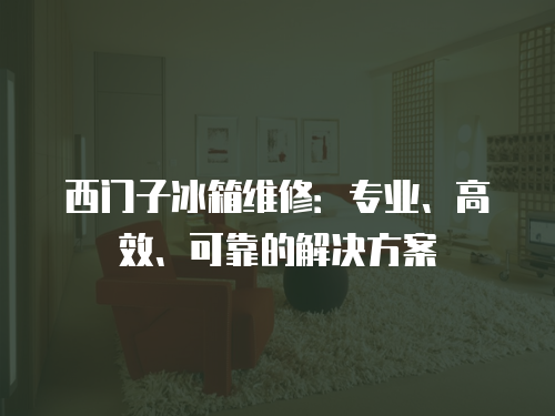 西門子冰箱維修：專業、高效、可靠的解決方案