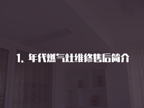 1. 年代燃氣灶維修售后簡介
