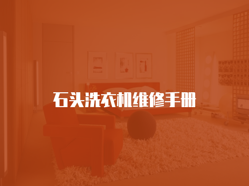石頭洗衣機維修手冊
