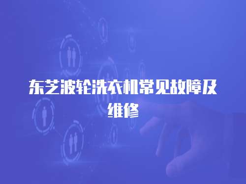 東芝波輪洗衣機(jī)常見故障及維修