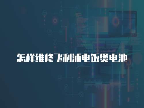 怎樣維修飛利浦電飯煲電池