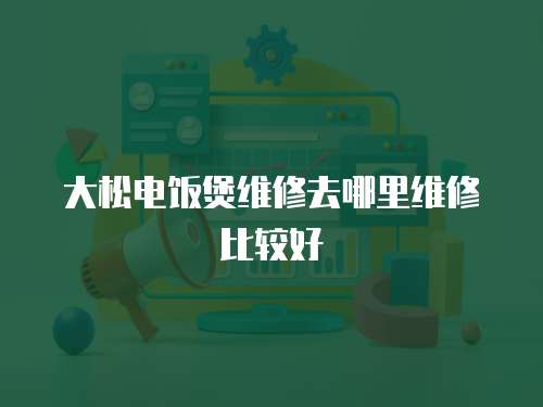 大松電飯煲維修去哪里維修比較好