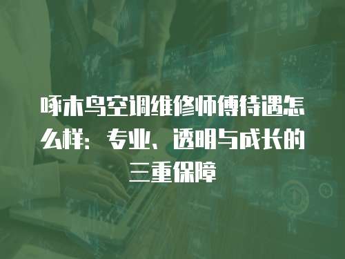 啄木鳥空調維修師傅待遇怎么樣：專業、透明與成長的三重保障