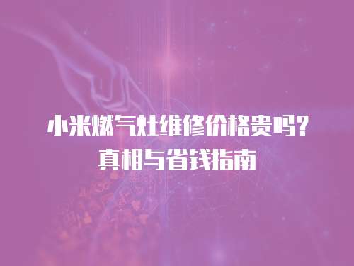 小米燃氣灶維修價格貴嗎？真相與省錢指南