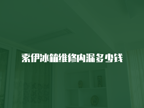 索伊冰箱維修內漏多少錢