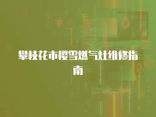 攀枝花市櫻雪燃氣灶維修指南