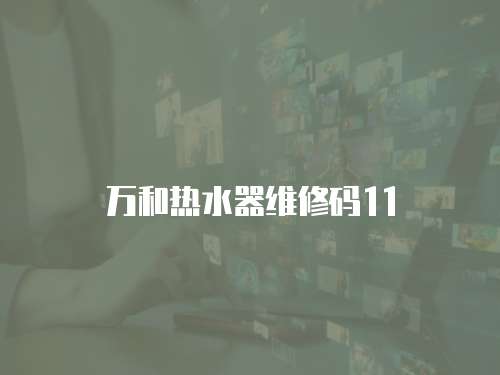 萬和熱水器維修碼11