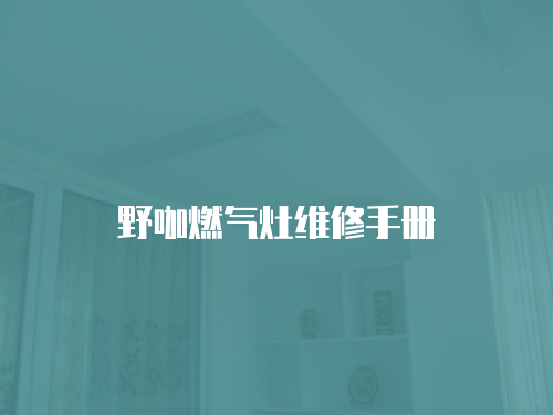 野咖燃氣灶維修手冊