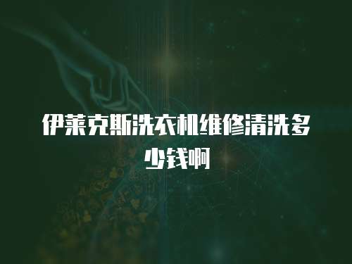 伊萊克斯洗衣機維修清洗多少錢啊