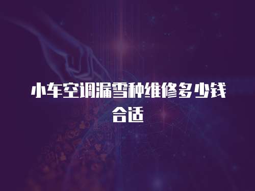 小車空調漏雪種維修多少錢合適