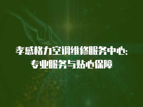 孝感格力空調維修服務中心：專業服務與貼心保障