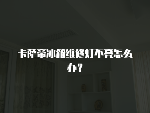 卡薩帝冰箱維修燈不亮怎么辦？