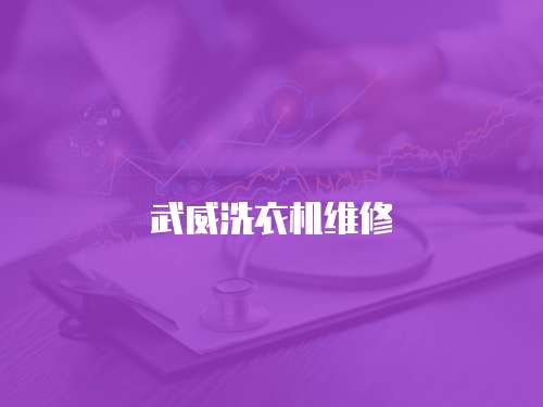 武威洗衣機維修
