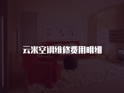 云米空調(diào)維修費(fèi)用明細(xì)