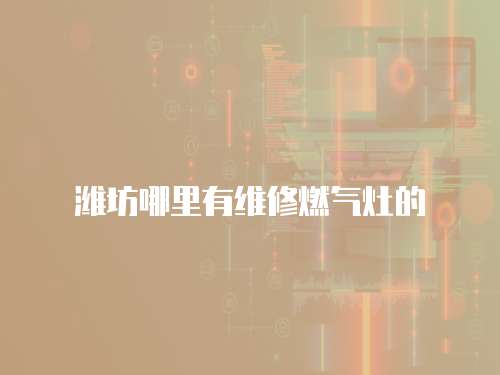濰坊哪里有維修燃氣灶的