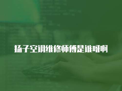 揚子空調維修師傅是誰呀啊