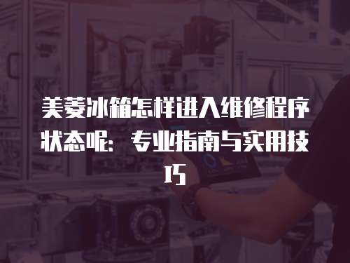 美菱冰箱怎樣進入維修程序狀態呢：專業指南與實用技巧